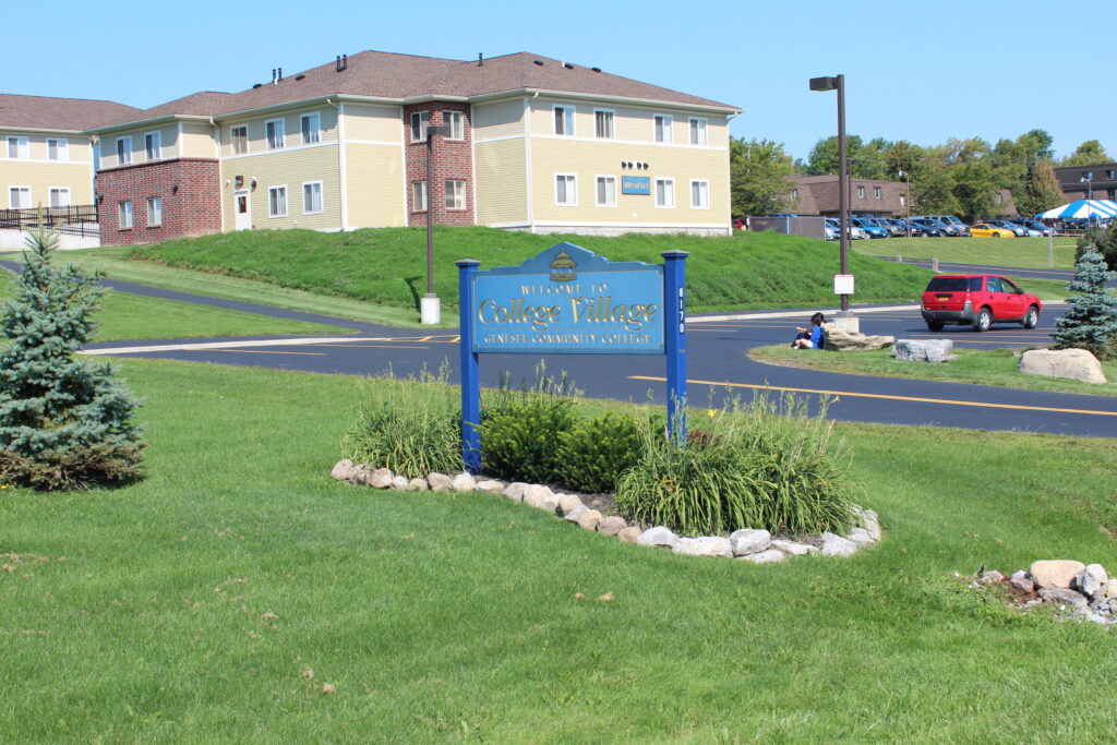 College Village Welcome Sign