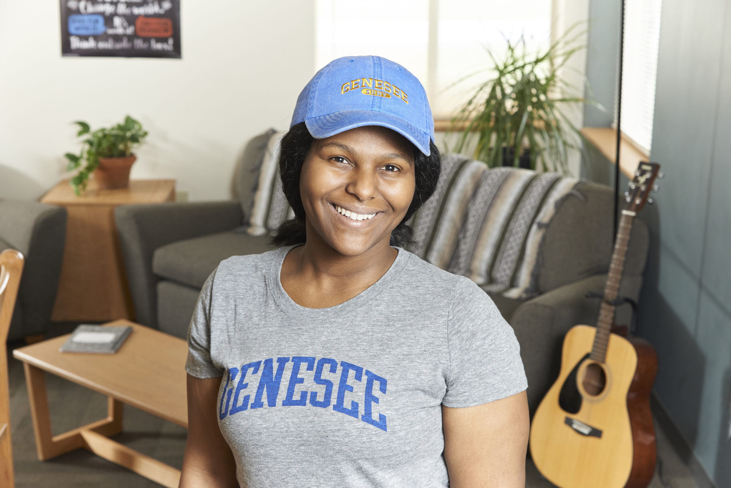 Student in Living Room